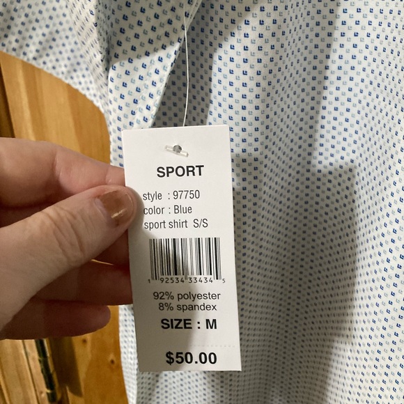 NWT - Moda Campia Moda men’s size M short-sleeved button-down shirt - Picture 5 of 6